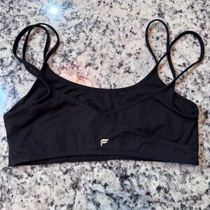 Fabletics Black Strappy Sports Bra Medium